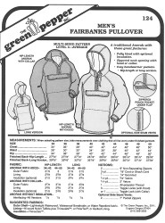 124 GREEN PEPPER MR FAIRBANK'S PULLOVER ZIP JACKET PATTERN 34-48